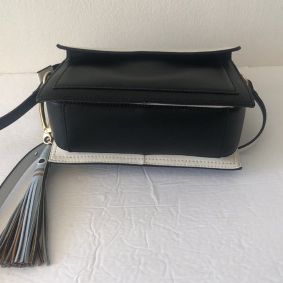 TED BAKER LONDON Colour by Numbers Glacial Leather Crossbody White Black Blue - Picture 7 of 16